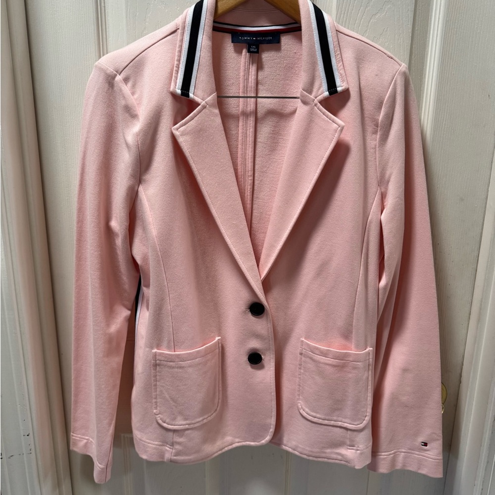 NWOT Tommy Hilfiger Pink Blazer with Sporty Trim
